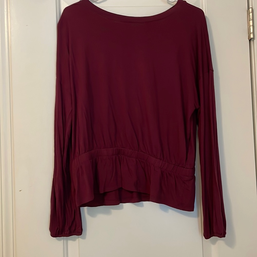 Peplum Long Sleeve Top